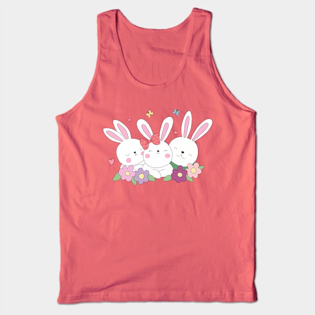 Easter Bunnies Tank Top by valentinahramov